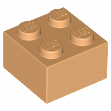medium nougat brick 2 x 2