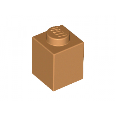 medium nougat brick 1 x 1