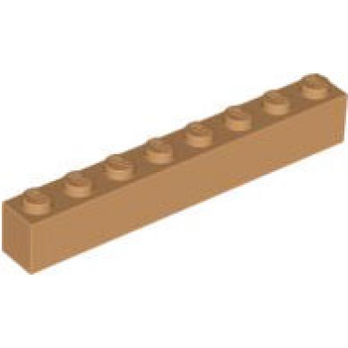 medium nougat brick 1 x 8