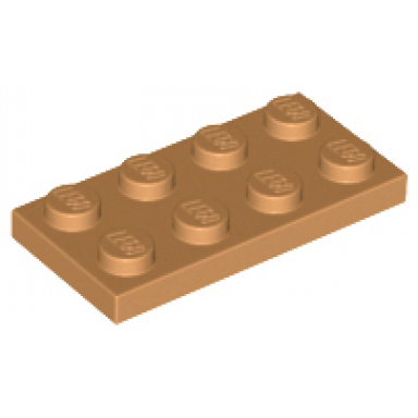 medium nougat plate 2 x 4