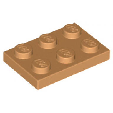 medium nougat plate 2 x 3