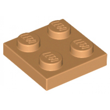 medium nougat plate 2 x 2