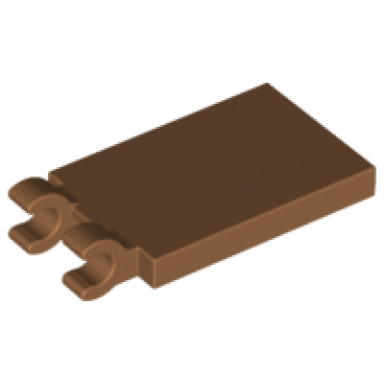 medium nougat tile modified 2 x 3 with 2 open o clips