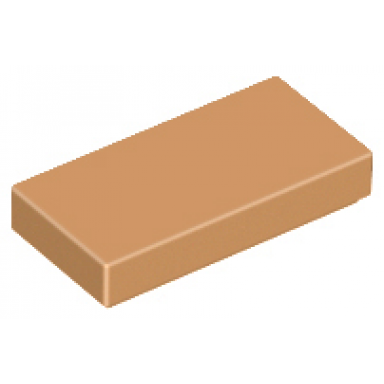 medium nougat tile 1 x 2