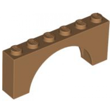 medium nougat arch 1 x 6 x 2 - thick top with reinforced underside