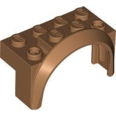 medium nougat vehicle mudguard 4 x 2 1 2 x 2 with arch round