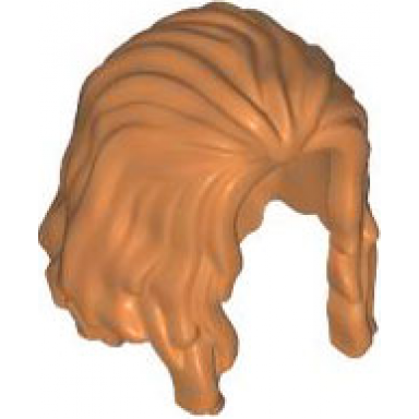 medium nougat minifigure hair long parted in front