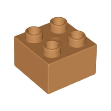 medium nougat duplo brick 2 x 2