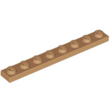 medium nougat plate 1 x 8