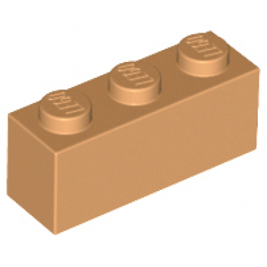 medium nougat brick 1 x 3