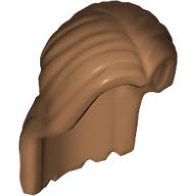 medium nougat minifigure hair long parted in center