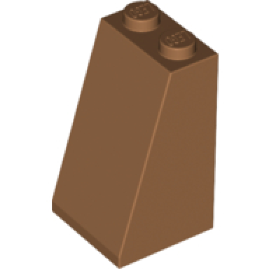 medium nougat slope 75 2 x 2 x 3 - solid studs
