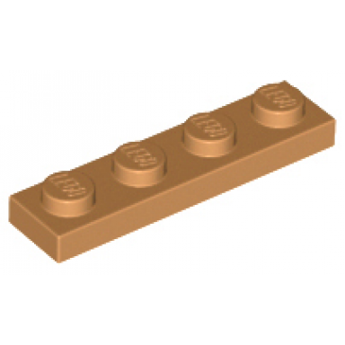 medium nougat plate 1 x 4