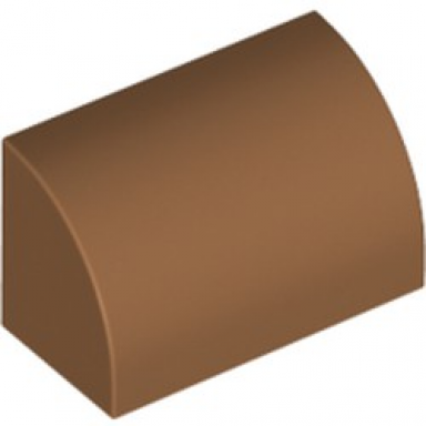 medium nougat slope curved 1 x 2
