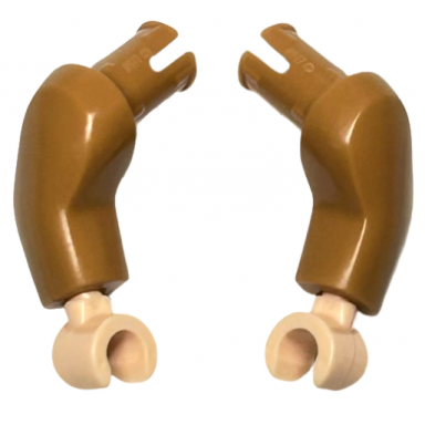 medium nougat arm large with pin matching left and right pair with light nougat hands