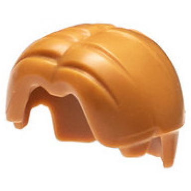 medium nougat minifigure hair bowl cut parted in center