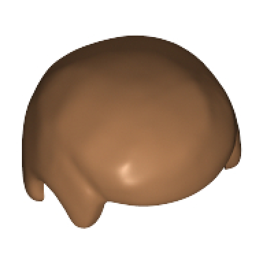 medium nougat minifigure hair male smooth