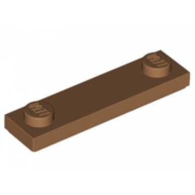 medium nougat plate modified 1 x 4 with 2 studs with groove