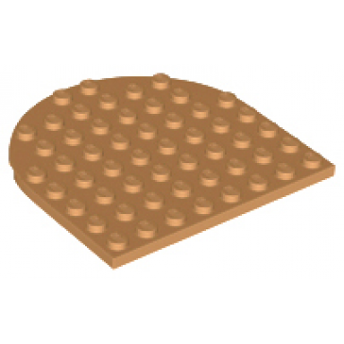 medium nougat plate round 8 x 8 rounded end