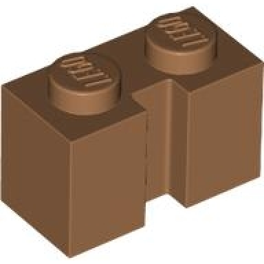 medium nougat brick modified 1 x 2 with channel
