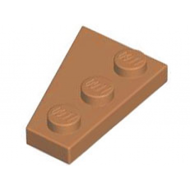 medium nougat wedge plate 3 x 2 right