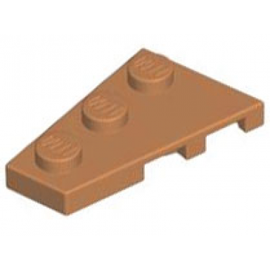 medium nougat wedge plate 3 x 2 left