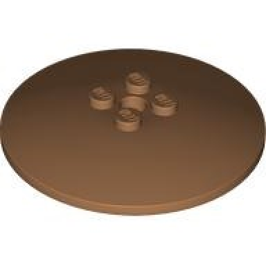medium nougat dish 6 x 6 inverted radar - solid studs