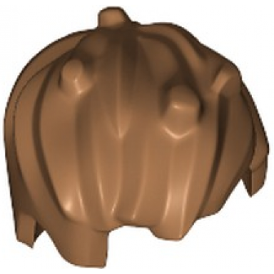 medium nougat minifigure hair short and messy