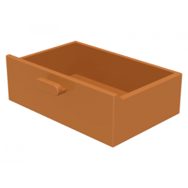 medium nougat container cupboard 2 x 3 drawer