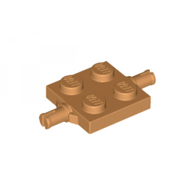 medium nougat plate modified 2 x 2 with wheels holder