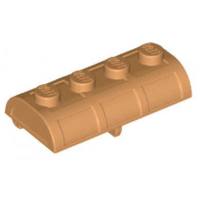 medium nougat container treasure chest lid curved with thick hinge