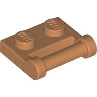 medium nougat plate modified 1 x 2 with bar handle on side - closed ends
