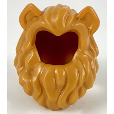 medium nougat minifigure hair lions mane with nougat cat ears pattern