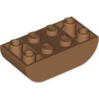 medium nougat slope curved 4 x 2 inverted double
