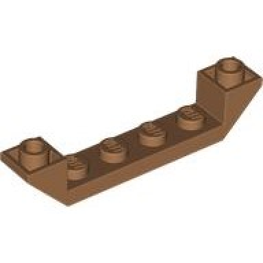 medium nougat slope inverted 45 6 x 1 double with 1 x 4 cutout