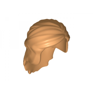 medium nougat minifigure hair female mid-length with braid around sides