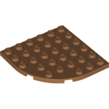 medium nougat plate round corner 6 x 6
