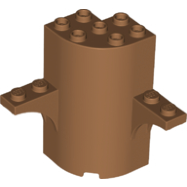 medium nougat cylinder quarter 3 x 3 x 5 with 2 arch tops