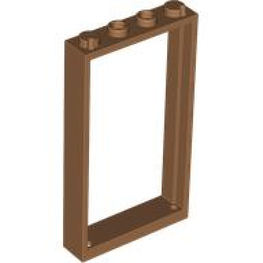 medium nougat door frame 1 x 4 x 6 with 2 holes on top and bottom