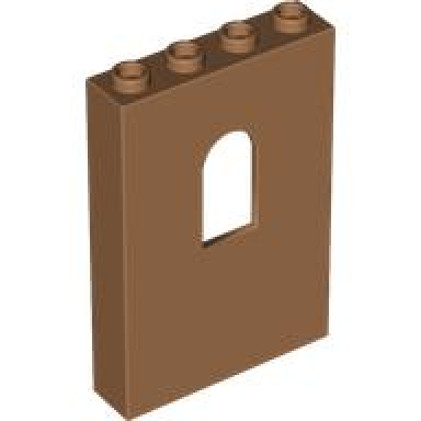 medium nougat panel 1 x 4 x 5 wall with window