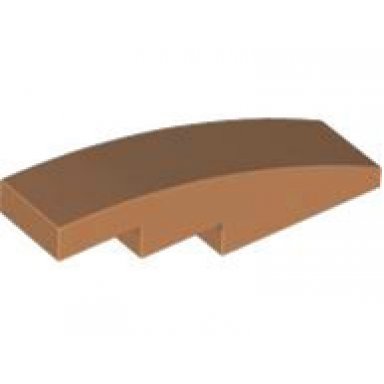 medium nougat slope curved 4 x 1
