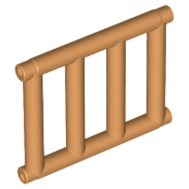 medium nougat bar 1 x 4 x 3 grille with end protrusions