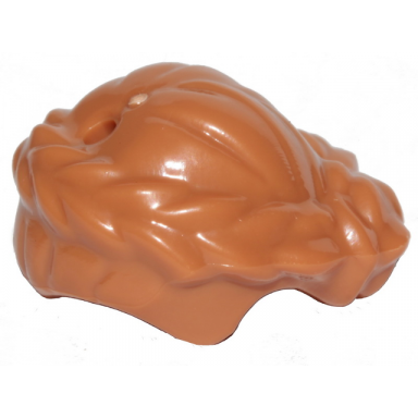 medium nougat minifigure hair female short braided on sides hole on top
