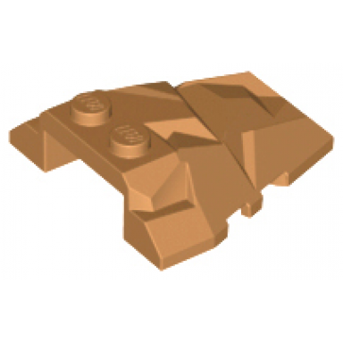 medium nougat wedge 4 x 4 fractured polygon top