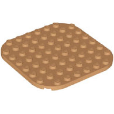 medium nougat plate round 8 x 8 with rounded corners
