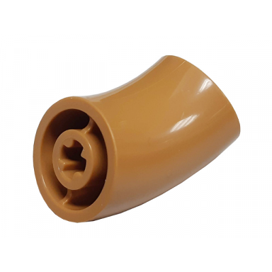 medium nougat brick round 2 x 2 d 45 degrees elbow 25.5mm standing height