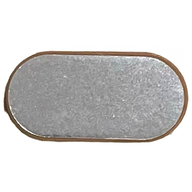 medium nougat tile round 2 x 4 oval with mirror pattern sticker - set 21326