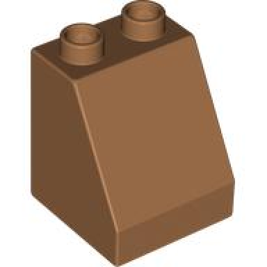 medium nougat duplo brick 2 x 2 x 2 slope 54