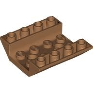medium nougat slope inverted 45 4 x 4 double with 2 holes