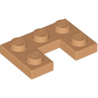 medium nougat plate modified 2 x 3 with 1 x 1 cutout